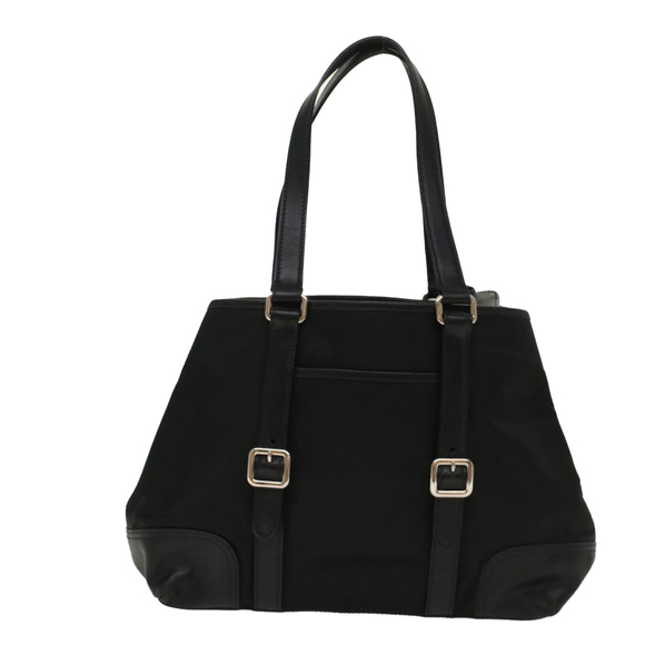 PRADA Tote Bag Leather Nylon Black Auth 48131 - Picture 2 of 16